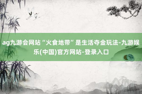 ag九游会网站“火食地带”是生活夺金玩法-九游娱乐(中国)官方网站-登录入口